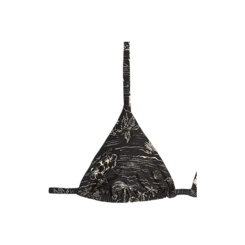 EMPORIO ARMANI Logomania print Padded Triangle Bikini-2