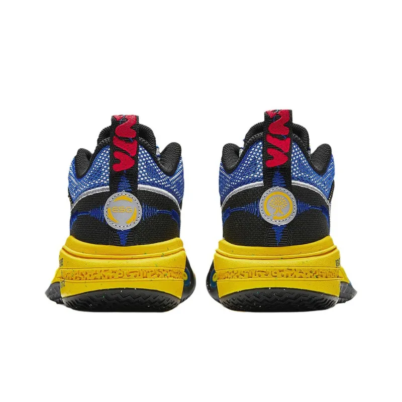 Anta Assault 1st Generation Anti Slip Wear Resistant Mid Top Basketball Shoes Men's Blue-3