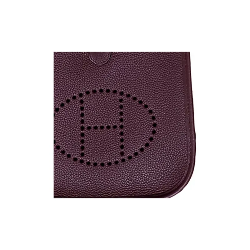 HERMES Evelyne Cow Leather Shoulder Bag, Crossbody Bag Mini Women's Bordeaux Burgundy-4