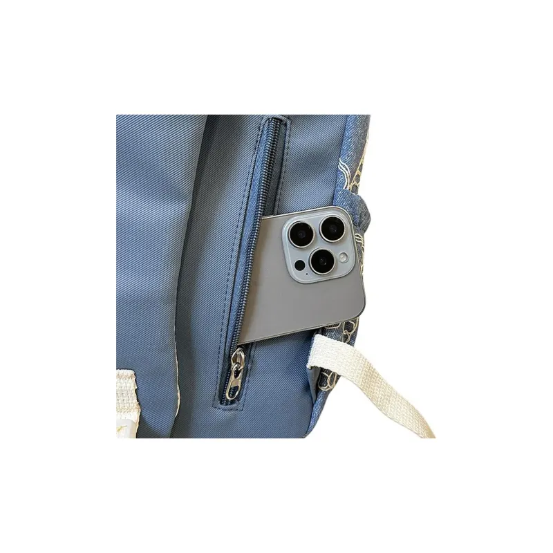 Ceion Keust Denim Backpack Regular Unisex Multicolor-2