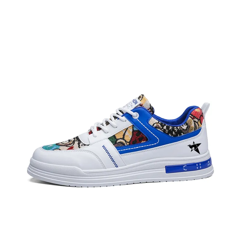 Bookish Star Anti Slip Wear Resistant Low Top Skateboard Shoes Men's-8