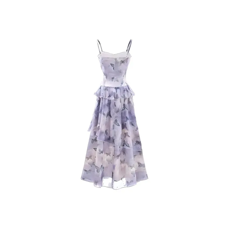 ETSE Slip Dresses Women's Print Camisole Skirts-1