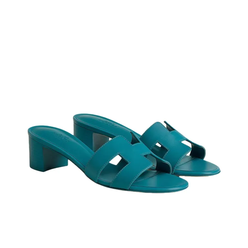 HERMES Oasis Slide Slippers Women's Blue-2