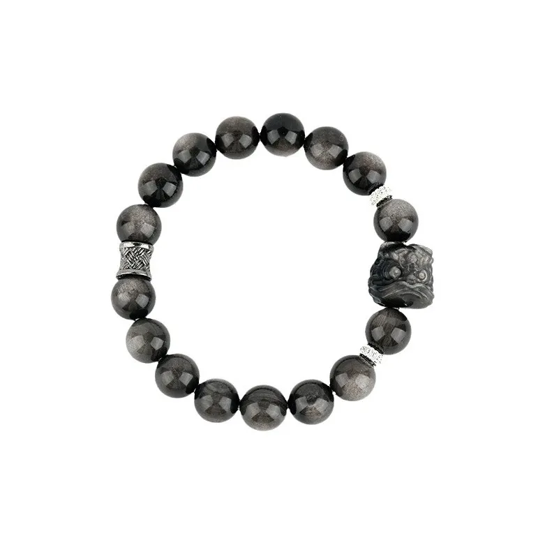 Regalrose Obsidian Bracelets Unisex-0