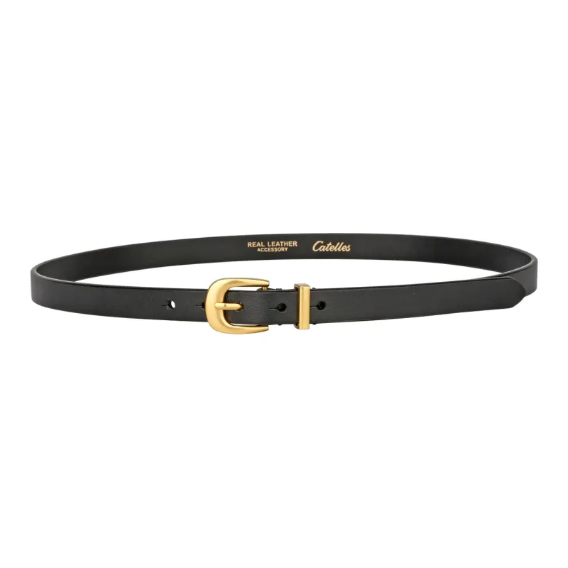 CATELLES Top Grain Cow Leather Belts Women's 1.5cm-5
