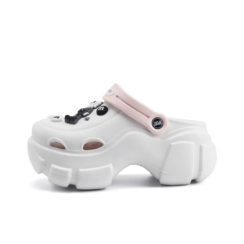DHARRY Clogs Women's White Pink-0