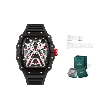 DEESIO Guardians Of The Galaxy Collection Automatic Mechanical Movement Rubber Strap Watch Men's Watches Black Dial