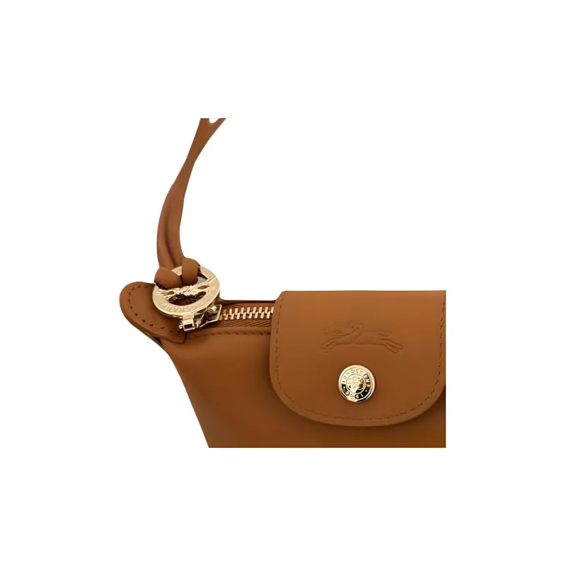 LONGCHAMP Le Pliage Cow Leather Foldable Coin Purse Trumpets Women's Cashews Color-2