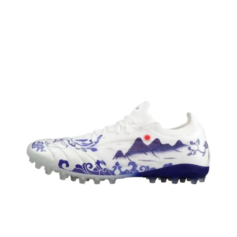 TLSS x KELME Soccer Shoes Men's White Blue-0
