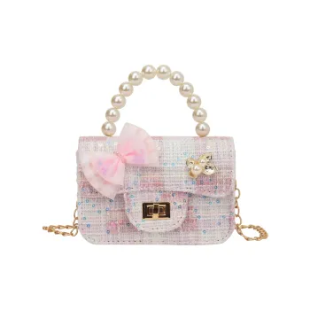ROSEDAWN Woolen Crossbody One Shoulder Handbag Regular Kids' Pink