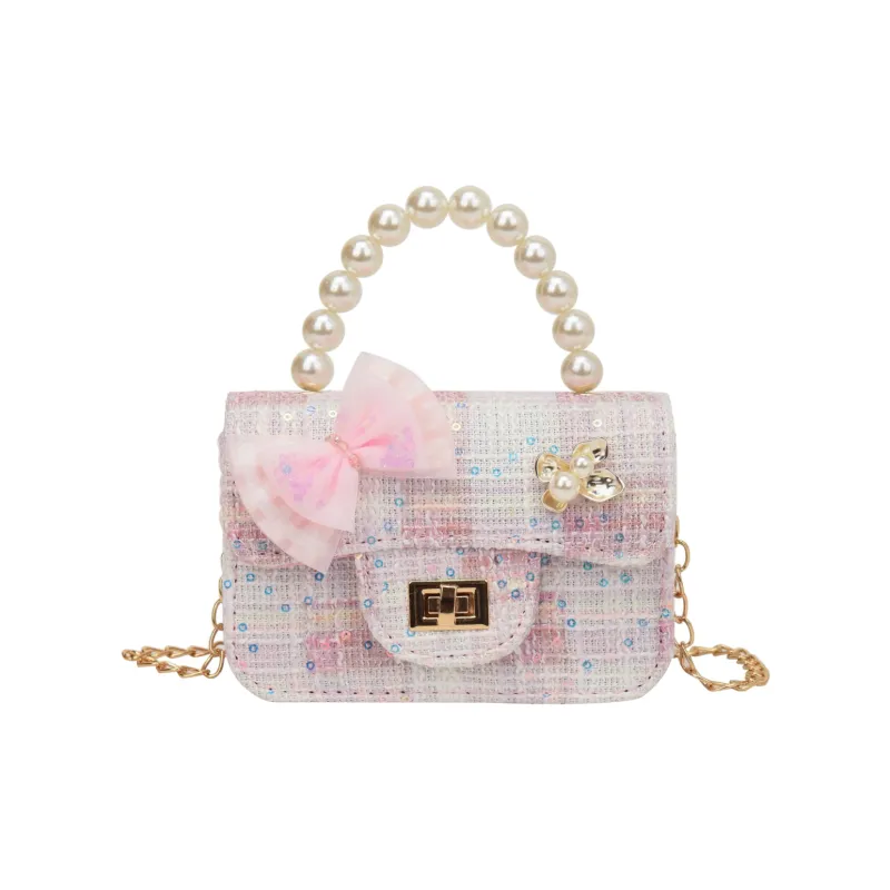 ROSEDAWN Woolen Crossbody One Shoulder Handbag Regular Kids' Pink-0