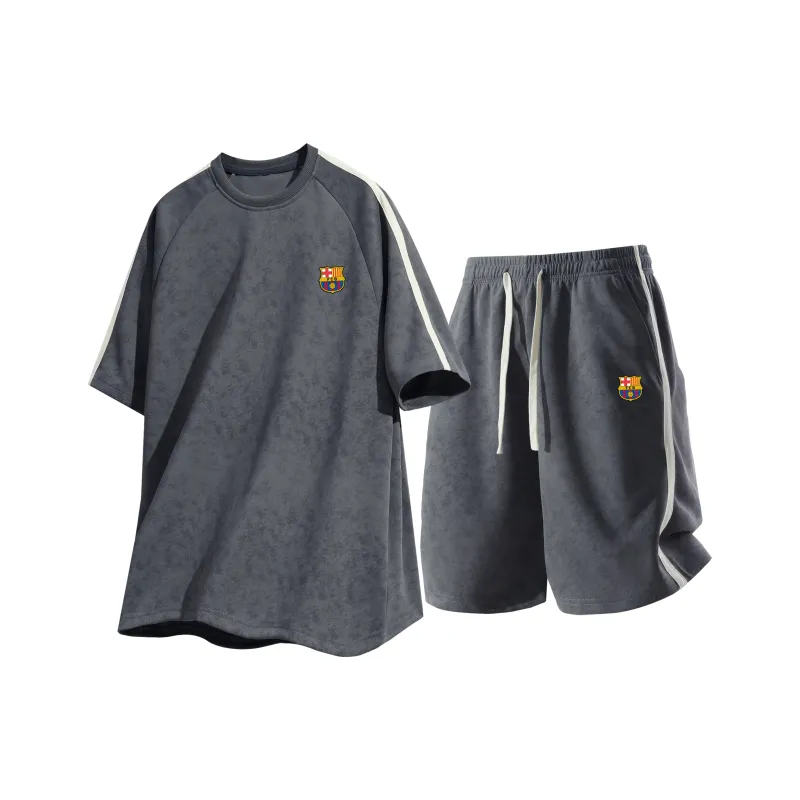 FCB ARCELONA Casual Sportswear Unisex Two Piece Set-4