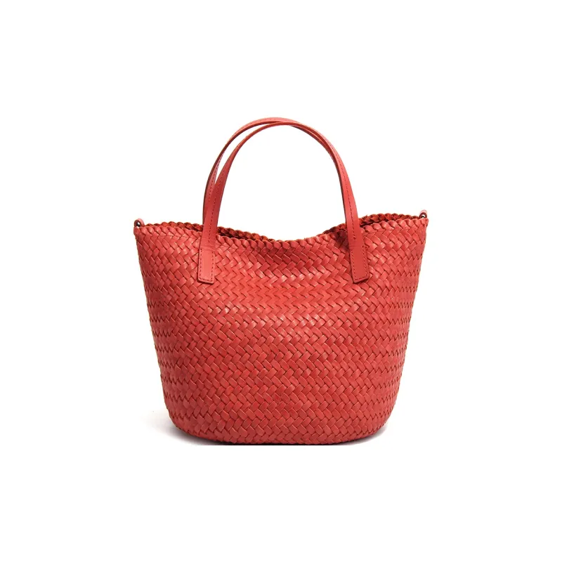 YOCAMU Cow Leather Handbag Women's Multicolor-5