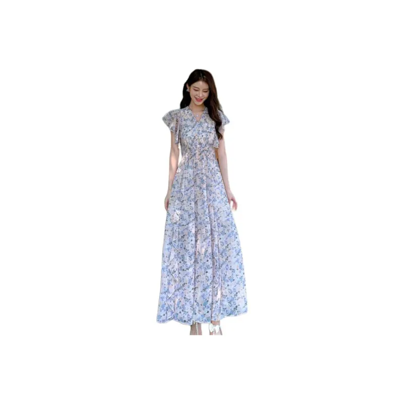 BILISISHANYANG Short Sleeved Dress Women's-0