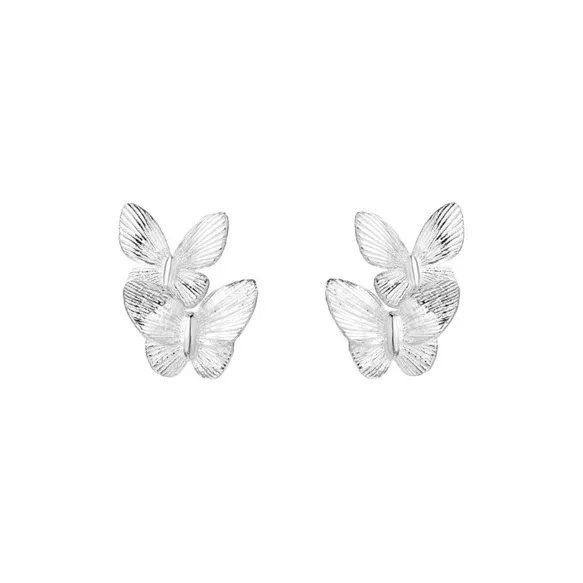 CENTURY&KINDLE S925 Silver Stud Earrings Women's-0