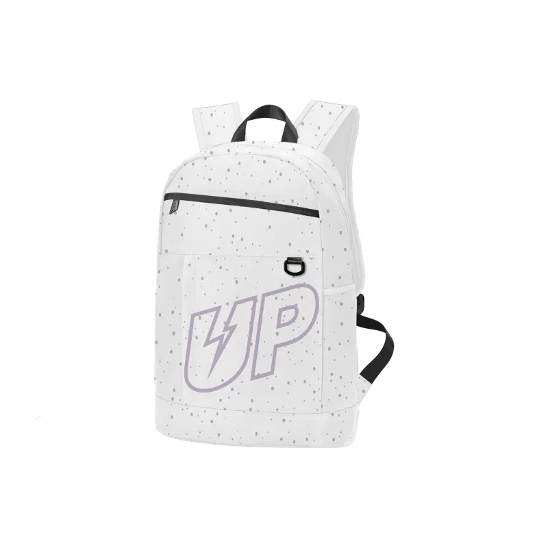 TURN UP Polyester Students Backpack Regular Unisex White-1