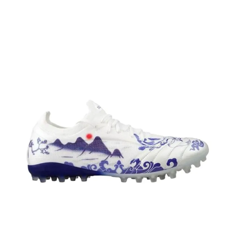 TLSS x KELME Soccer Shoes Men's White Blue-1
