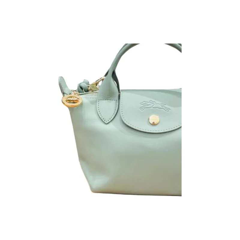 LONGCHAMP Le Pliage Xtra Cow Leather Tote Bag, Shopping Bag, Shoulder Bag, Handbag Mini Women's Celadon-1