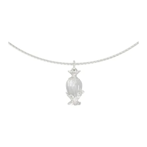 Mouhooland 925 Sterling Silver White Gold Plated Necklaces Unisex