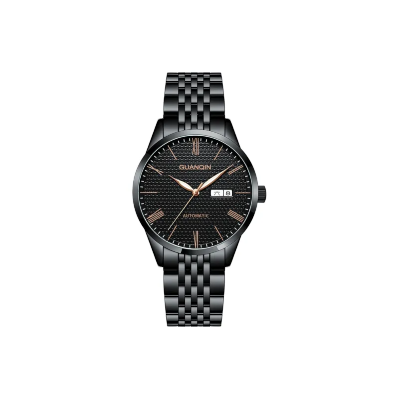 GUANQIN Automatic Mechanical Movement Stainless Steel Watchband Watch Men's Watches White Dial-4