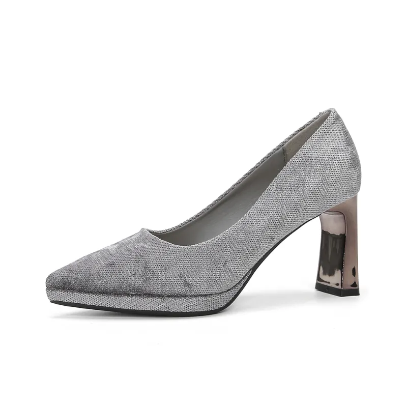 GOSO High Heels Women's Gray/Black-0