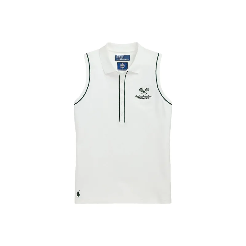 Polo Ralph Lauren X Wimbledon Logo embroidered Polo Top-0