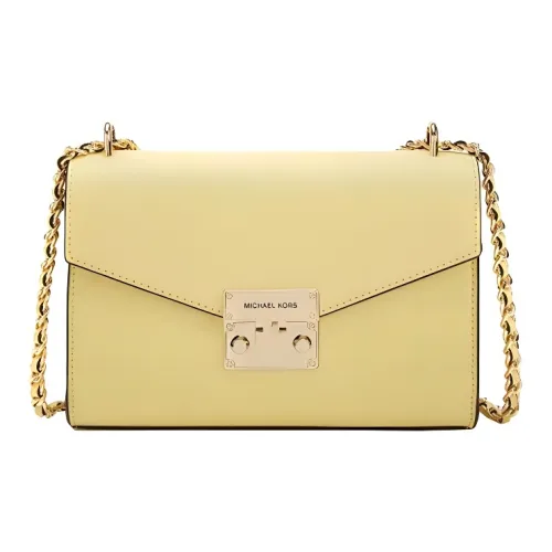 MICHAEL KORS Rose Leather Shoulder Bag, Crossbody Bag Women's Yellow