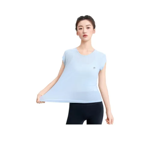 Barbie Yoga T Shirts Women's Blue