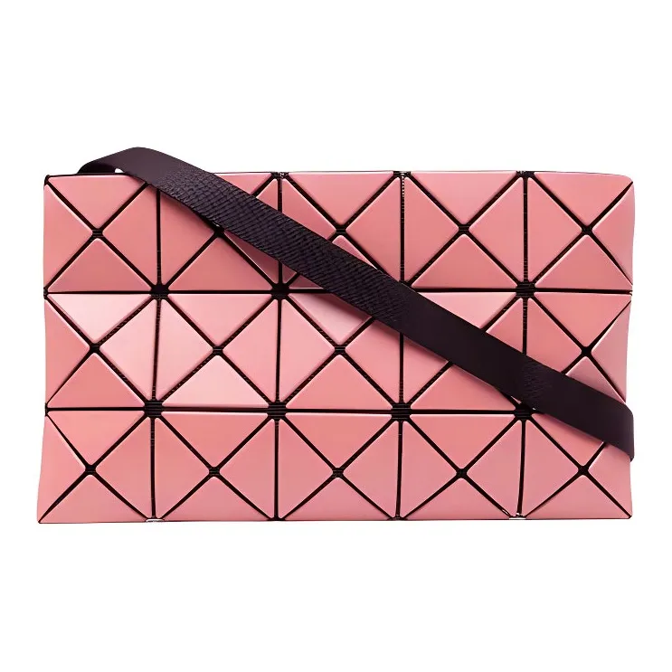 ISSEY MIYAKE Polyethylene Resin Pillow Bag, Crossbody Bag, Shoulder Bag Women's Pink-1