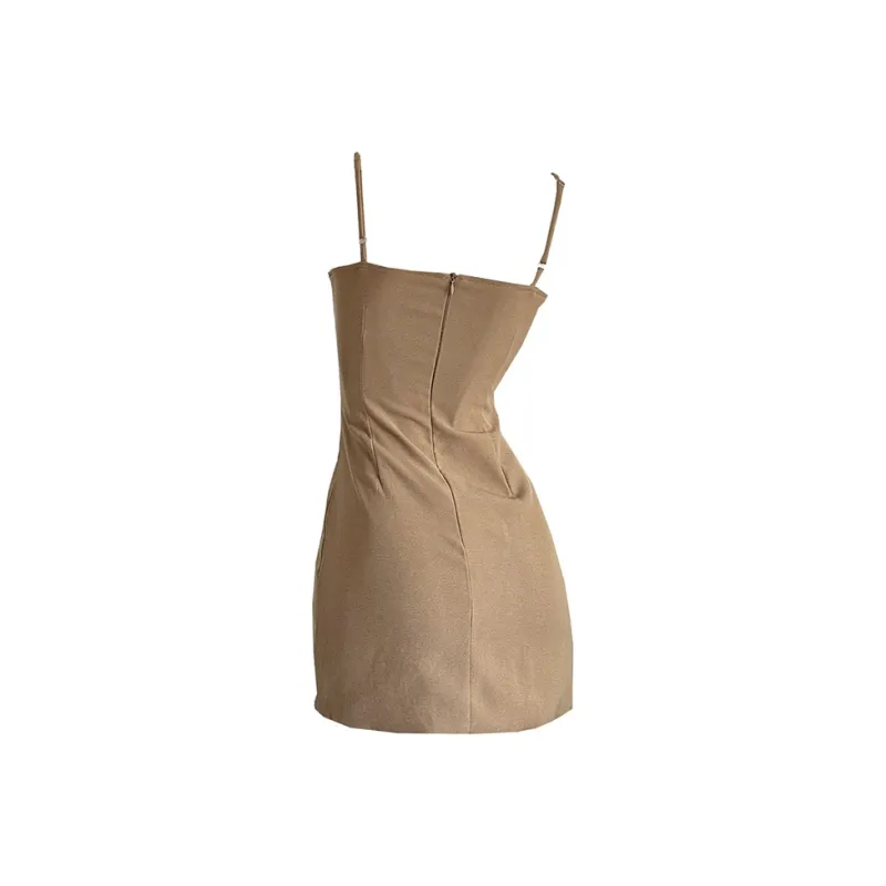 COVT Slip Dresses Women's Coffee-1