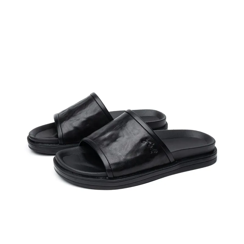 FED Rubber Foam Outsole Odor Resistant Quick Dry Slide Slippers Men's Black-1