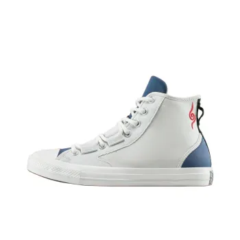 Naruto x Converse CHUCK TAYLOR Anti Slip Wear Resistant High Top Canvas Shoes Men's Gray Blue