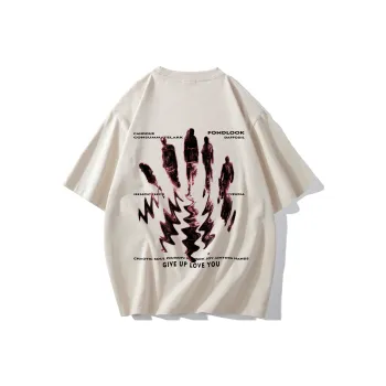 FONDLOOK T Shirts Unisex Light Beige Apricot