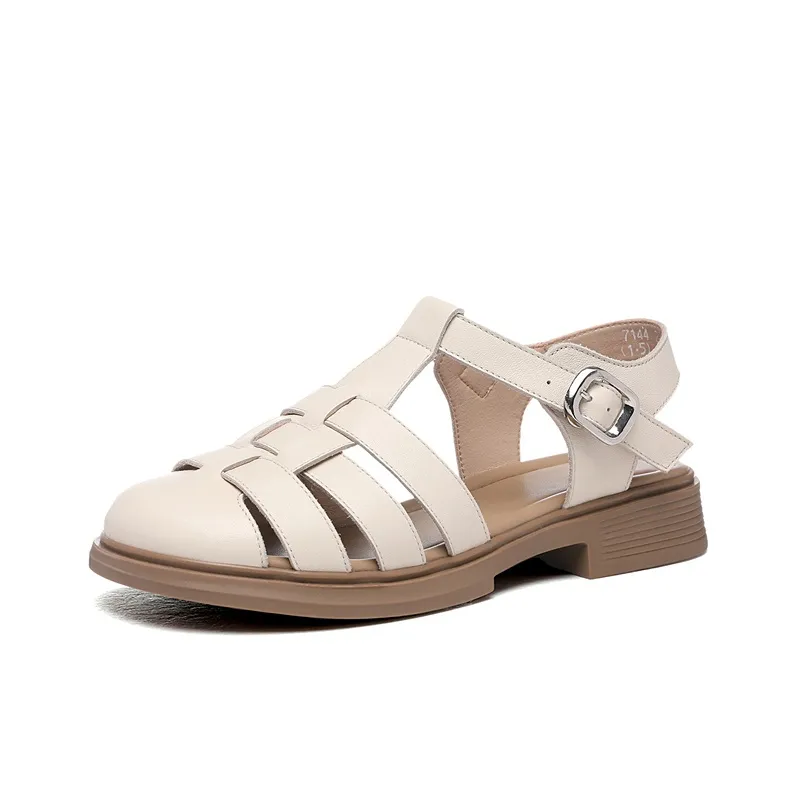 Golden Silk Rabbit Roman Sandals Women's-6