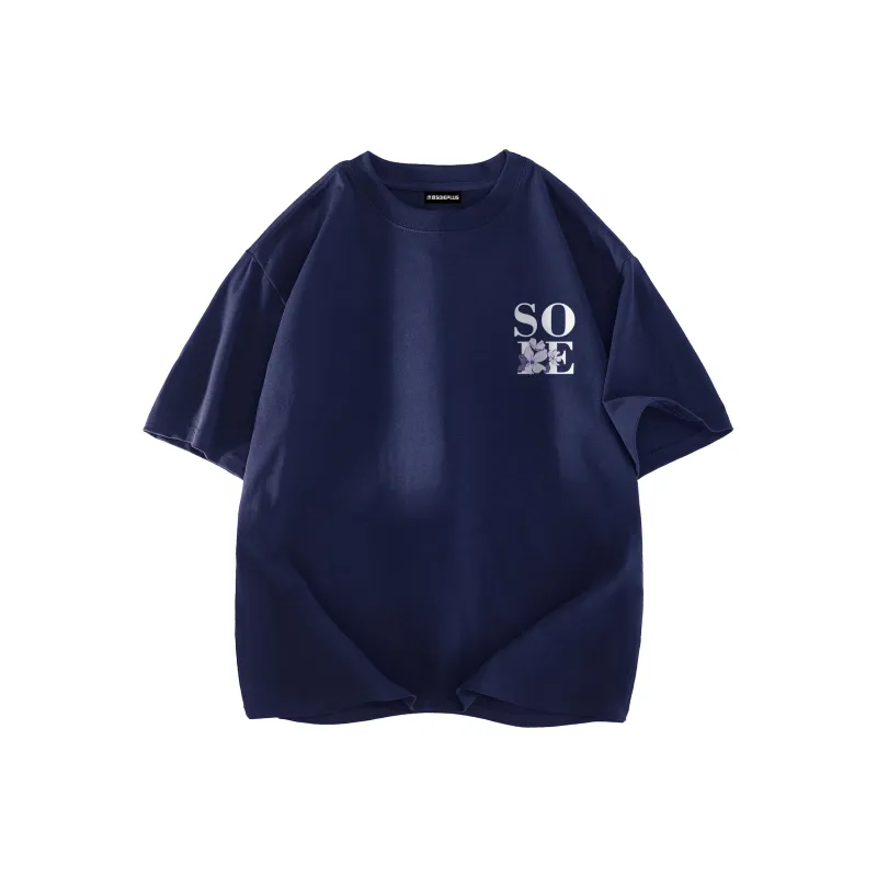 SOIE T Shirts Unisex Navy Blue-1