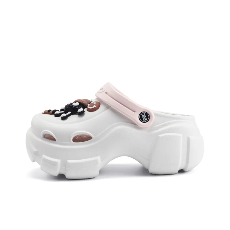 DHARRY Clogs Women's White Pink-5