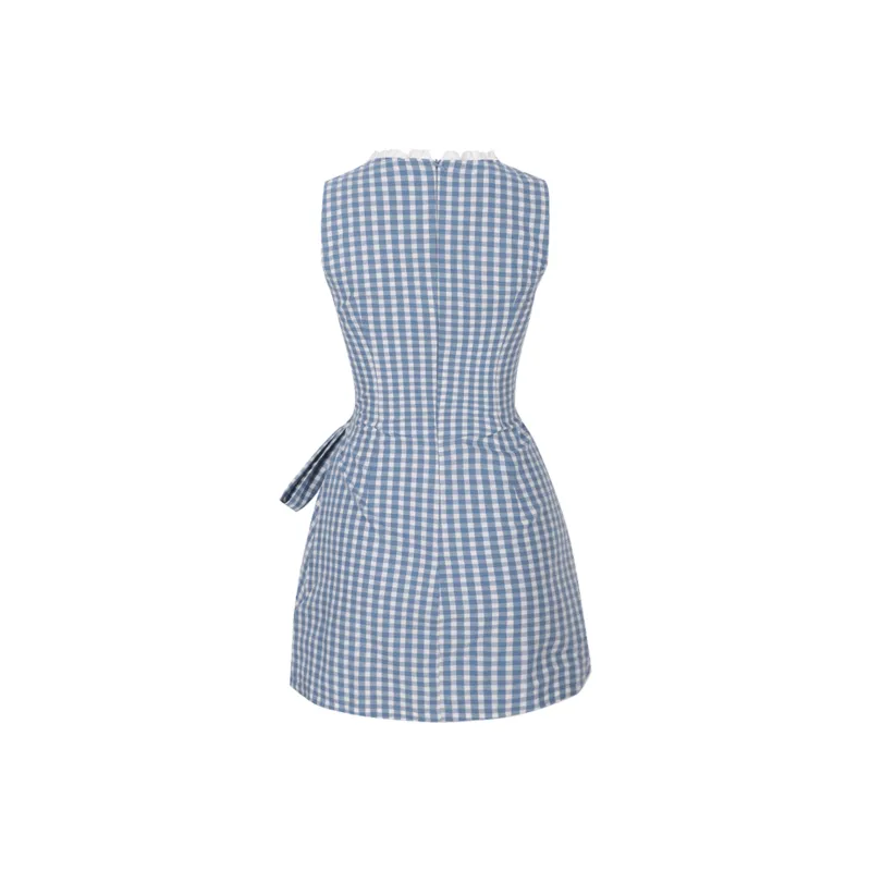 PZGE Sleeveless Dresses Women's Blue Camisole Dress-1