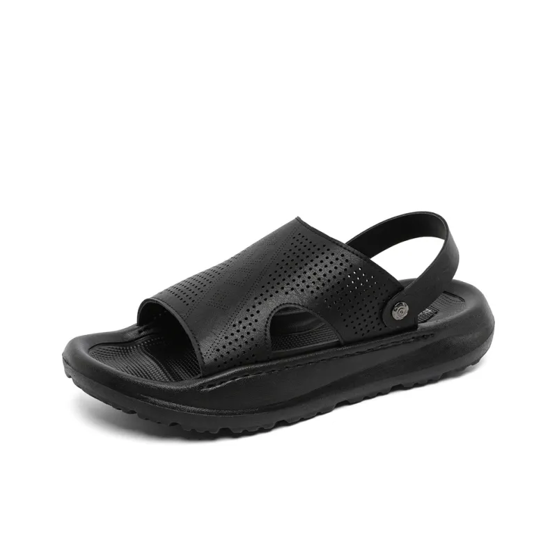 SOBB Beach Sandals Men Gray/Olive Green/Black-11