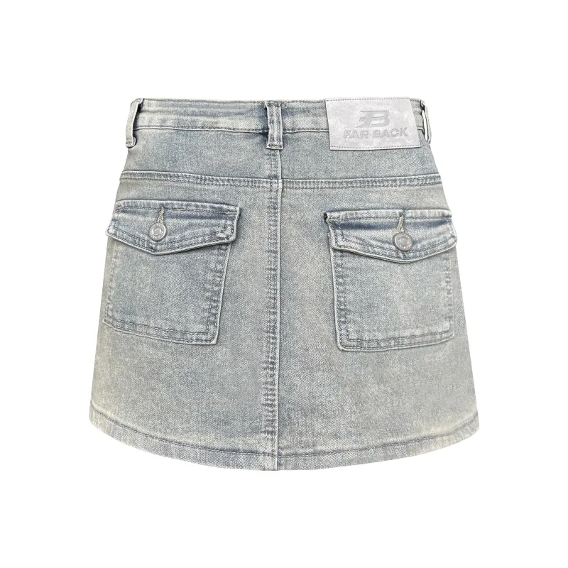 FAR BACK Denim Short Skirts Women's-6