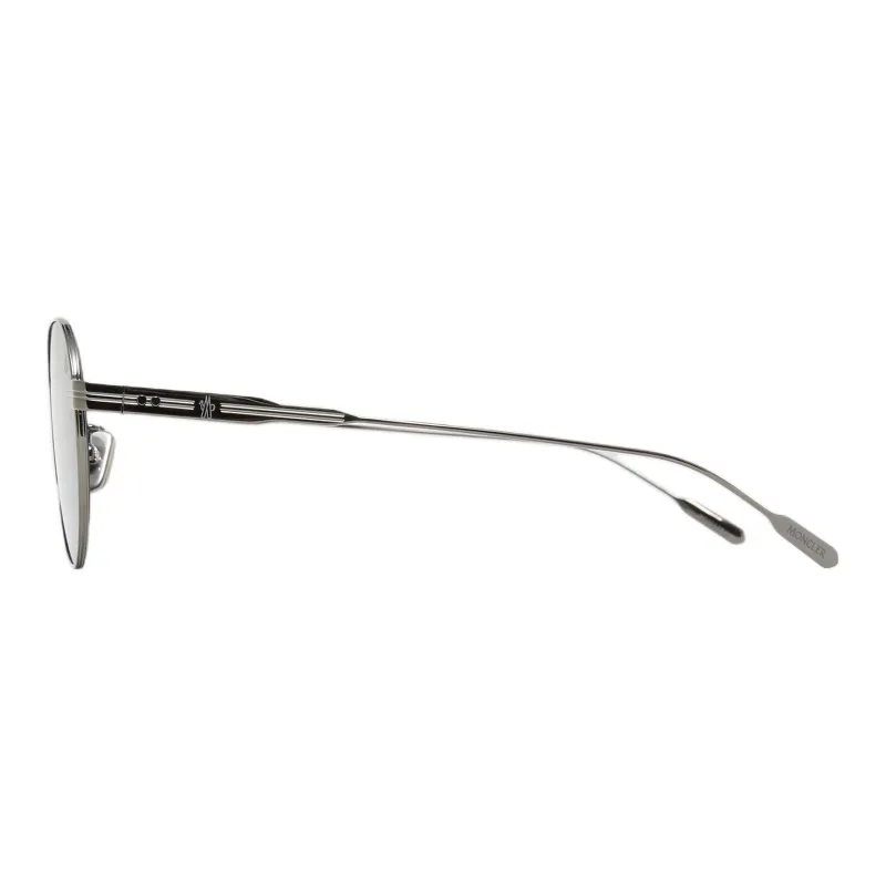 Moncler Titanium Round Sunglasses Unisex Black-1