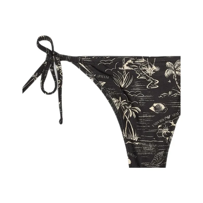 EMPORIO ARMANI Logomania print Padded Triangle Bikini-3