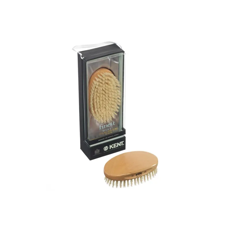 Kent Men's Beech Wood Pure White Bristle Oval Brush Straightening Prosperity #MG2/#MG3/PF22-1