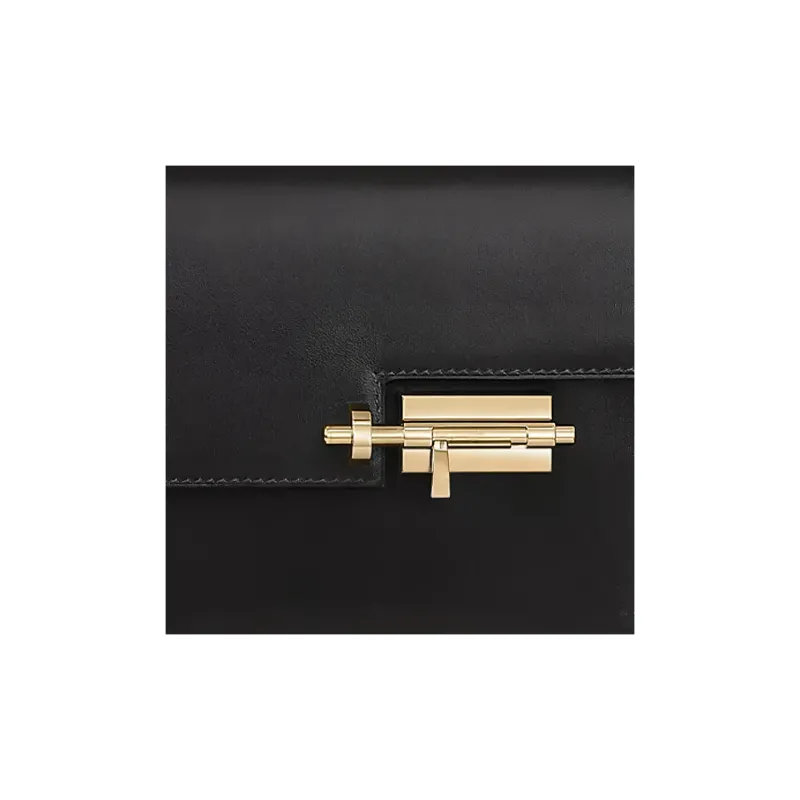 HERMES Verrou Cow Leather Verrou Bag Shoulder Bag Women's Noir Black-4