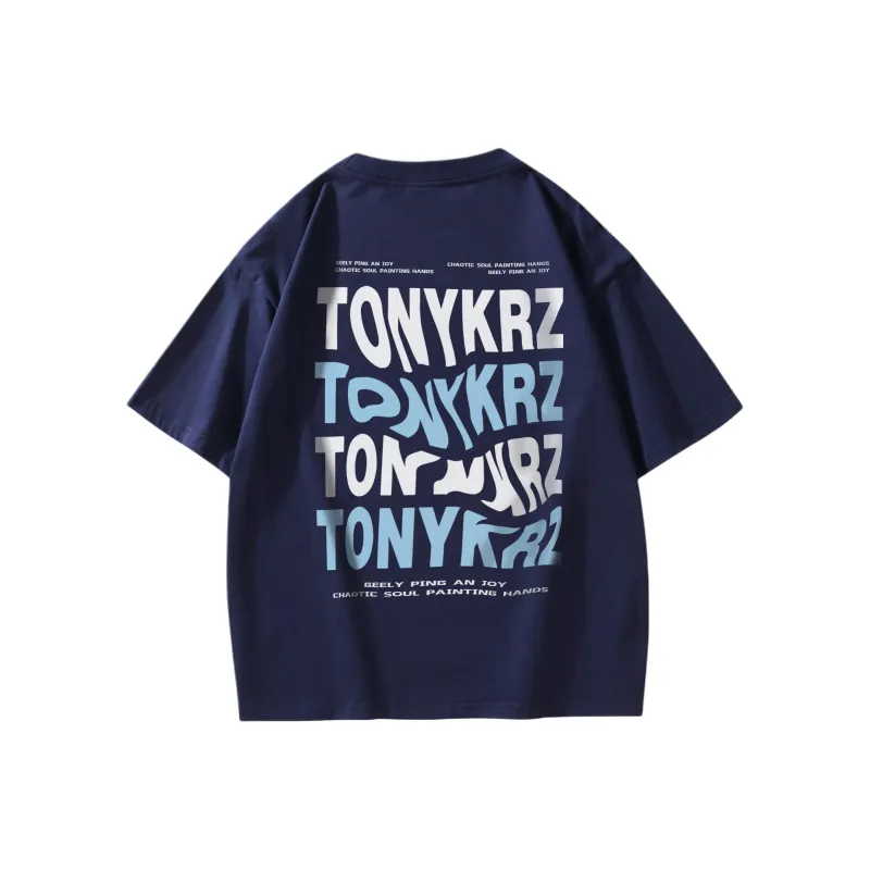 TONYKRZ T Shirts Unisex Navy Blue-1
