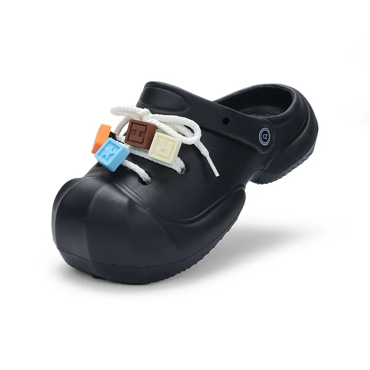 CHEDOIR Building Blocks Clogs Women's Summer DIY Outdoor Soft Sole Comfortable Beach Platform Closed Toe Shoes-14