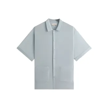 KITH SS25 &Kin Silk Habotai Reade Shirt Men's Light Indigo