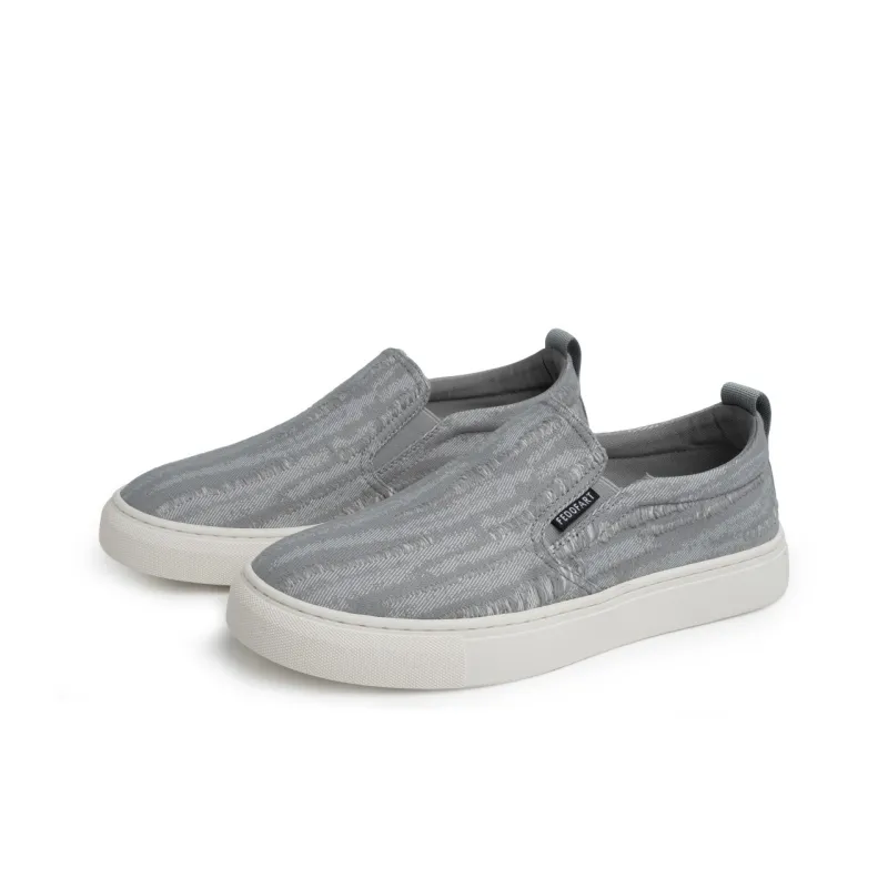 FED Low Top Canvas Shoes Men's Gray-2