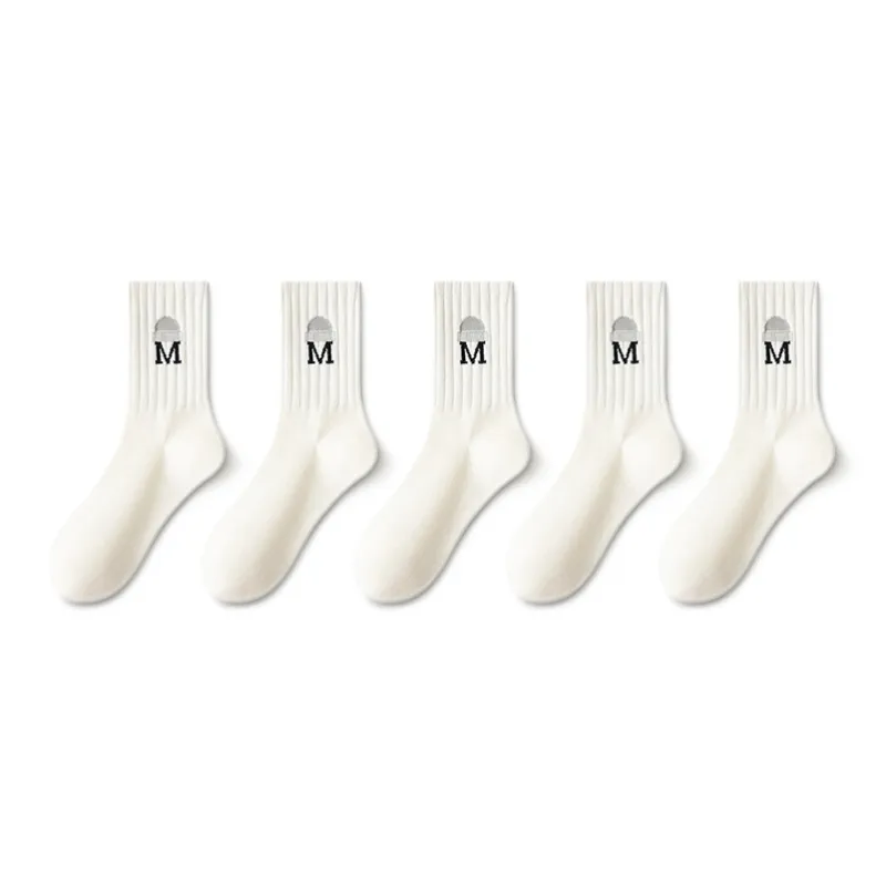 LUOLIAN Mid Calf Socks Women's 5 Pack-9