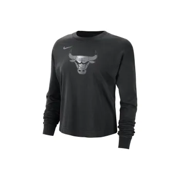 Nike Chicago Bulls Courtside Women's Nike Nba Shine Boxy Long Sleeve T Shirt