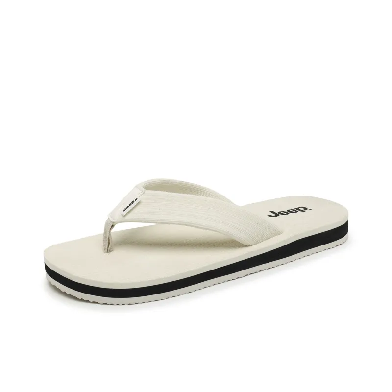 Jeep Rubber Sole Quiet Odor Resistant Abrasion Resistant Slip Resistant Quick Dry Flip Flops Unisex-13